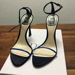 Christian Dior sandal heels, blue size 37.5 or 7.5